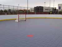 Goal end of inline hockey rink we surfaced for Grand Canyon University in Phoenix, AZ.
