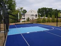 After, almost the same view from left and across length of installed court in Groveland, MA.