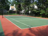 Condo tennis court in Duxbury, MA.
